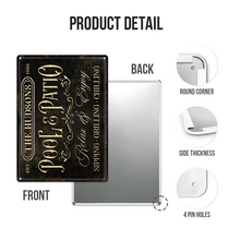 Pool & Patio Poolside Outdoor Decor Personalized Custom Metal Sign