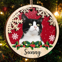 Custom Photo Your Chrismas Lovely Pet Personalized 2-Layered Wooden Ornament Christmas Gifts For Pet Lover