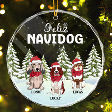 Feliz Navidog - Personalized Glass Ornament - Christmas Gift For Dog Lovers