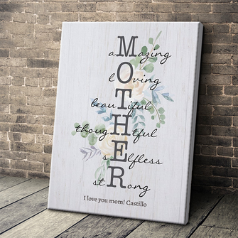 Composition Of Mother - Customized Personality Canvas - Gift For Mother Mom Grandma