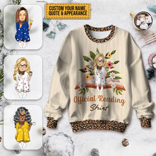 Official Reading Shirt Just A Girl Who Loves Books - Ugly Sweater - Gifts For Book Lovers Personalized Custom Ugly Sweater