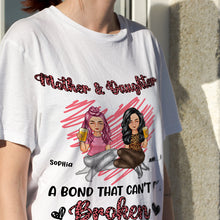 Personalized Custom T Shirt Gift For Mother - Mother & Daughters A Bond That Can't Be Broken