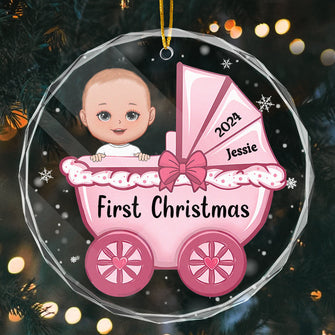 Baby First Christmas - Customized Personalized Glass Ornament - Gift For Christmas