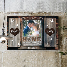 Home Is Wherever I'm With You - Personalized Custom Framed Canvas Wall Art - Gift For Couple