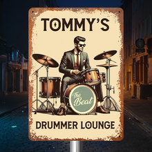 My Drummer Lounge Gift For Drummer Personalized Custom Metal Sign