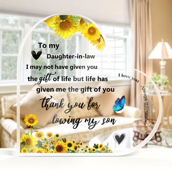 To Daughter-In-Law - Personality Personality Acrylic Plaque - Unique Gift