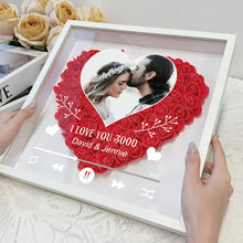 Custom Photo I Love You - Personality Customized Flower Shadow Box - Gift For Couple Husband Wife