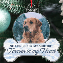 Custom Photo Forever In Our Hearts - Personalized Custom Acrylic Ornament - Best Gift For Dog Lover