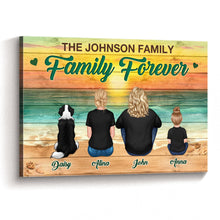 Family Forever - Personalized Customized Canvas - Warm Gift For Family & Pet Lover