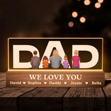 We Love You Dad - Customized Acrylic LED Night Light - Gifts For Family Dad