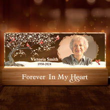 Custom Photo We're Always With You - Personalized Acrylic LED Night Light - Sympathy Gift For Memorial