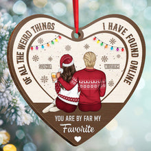 You Are By Far My Favorite - Personalized Wooden Cutout Ornament - Gift For Couple, Husband, Wife