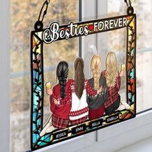 Besties Is Forever - Personalized Acrylic Window Suncatcher Ornament - Gift For Besties, Sisters, Soul Sisters