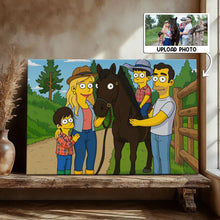 Simpsonize Your Photo - Turn Your Photo to Simpsons Canvas - Gift For Family Members, Siblings