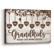 Grandkids Make Life Grand - Personalized Customized Canvas - Gifts For Kids