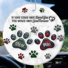 Paw Prints On My Heart - Personalized Car Ornament - Gift For Pet Lovers, Dog Lovers, Cat Lovers