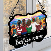 Life Is Better With Besties - Personalized Window Suncatcher Ornament - Gift For Besties Friends, BFF