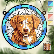 Custom Photo Pet Stained Glass - Personalized Acrylic Window Suncatcher Ornament - Gift For Pet Lovers