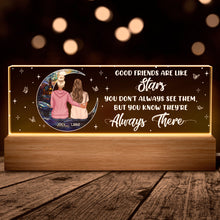 Good Friends Are Like Stars - Customized Personalized Acrylic LED Night Light  - Bestie Gift For Best Friend