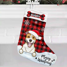 Meowy Christmas & Merry Woofmas  - Personalized Christmas Stocking - Gifts For Dogs & Cats