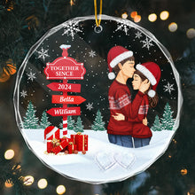 Couple Kissing You And Me We Got This - Personalized Christmas Glass Ornament - Christmas Gift For Husband Wife