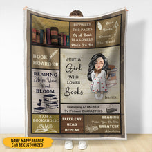 Personalized Custom Flannel Blanket My Reading Blanket I Am A Bookaholic - Gift For Book Lovers