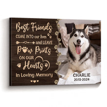 Custom Photo Best Friends Come Into Our Lives - Personalized Customized Canvas - Gift For Pet Lovers, Dog Lovers, Cat Lovers