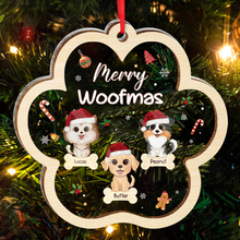 Merry Woofmas Funny Dogs - Personalized 2-Layered Mix Ornament - Gift For Dog, Dog Lover