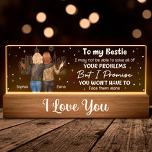 To My Bestie - Customized Personalized Acrylic LED Night Light - Gift For Friend Bestie