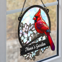 Nana's Garden Love Grows Here - Personalized Acrylic Window Suncatcher Ornament