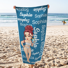 Custom Name Customized Personality Beach Towel - Gift For Girl