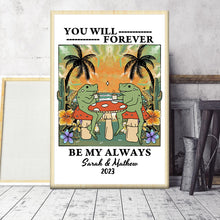 Together Until We Croak - Frog Theme Personality Customized Canvas - Gift For Couple