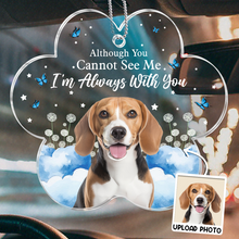 Custom Pet Photo I'll Carry You With Me - Customized Personalized Car Ornament - Memorial Gift For Pet Loss Memorial Dog Mom Dog Dad