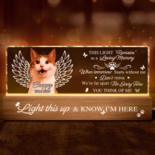 Light This Up & Know I'm Here - Personalized Photo Acrylic LED Night Light - Sympathy Gift For Loss