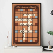 Scrabble Family Crossword - Personalized Customized Canvas - Gift For Family Members