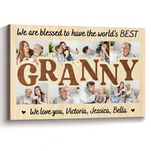 Custom Photo We Love You Best - Customized Personalized Canvas - Gift For Family Grandpa Grandkid