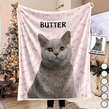 Custom Pet Photo -  Personalized Custom Blanket - Gift For Pet Lovers, Dog Lovers, Cat Lovers