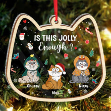 Funny Christmas Cats Is This Jolly Enough - Personalized 2-Layered Mix Ornament - Gifts For Cats, Cat Lovers