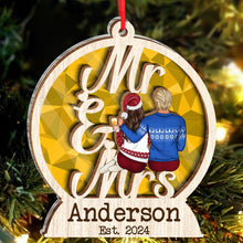 Couple Christmas - Customized Personalized Acrylic Wooden Ornament - Christmas Gift For Couple Husband Wife