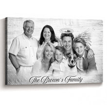 Combined Custom Photos Loved One With Quotes, Halo To Deceased One - Personalized Customized Canvas - Gift For Family Members