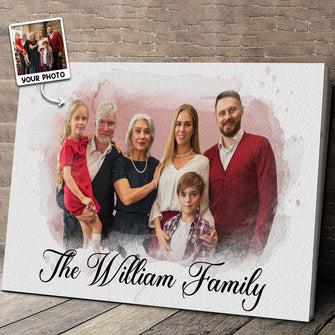 Custom Photo Of Your Family Canvas Wall Art - Personalized Customized Canvas - Gifts For Family Members