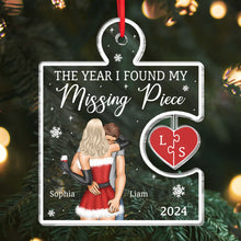 The Year I Found - Customized Personalized Acrylic Ornament - Gift For Couple Husband Wife