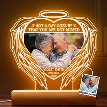 Custom Photo Not A Day Goes By That You Are Not Missed - Personalized Customized 3D LED Light - Gift For Family Members