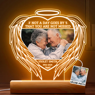 Custom Photo Not A Day Goes By That You Are Not Missed - Personalized Customized 3D LED Light - Gift For Family Members