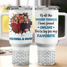 Custom Photo Sometimes Wonder - Personalized Custom 40oz Stainless Steel Tumbler - Gift For Couple