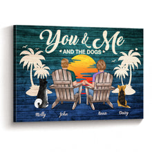 You Me And The Dogs - Personalized Customized Canvas - Gift For Couple, Dog Lover