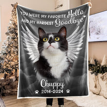 Custom Photo You Wings Were Ready But My Heart Was Not - Customized Personalized Blanket - Memorial Gift For Pet Lover Pet Loss