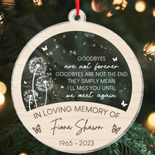 In Loving Memory Of - Customized Personalized Acrylic Wooden Ornament - Remembrance Gifts For Loss