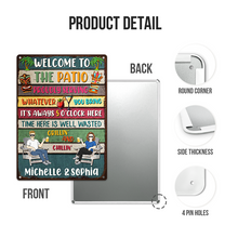 Patio Grilling Proudly Serving Whatever You Bring Gift For Couples Personalized Custom Metal Sign