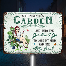 Into The Garden To Find My Soul - Garden Sign - Personalized Custom Classic Metal Signs